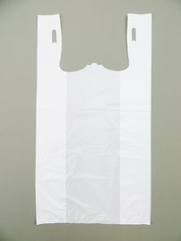 Túi nhựa-trắng đồng bằng dập nổi T Shirt Túi 13 mic - 100 túi / bó, vật liệu HDPE