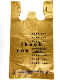 Lớn nhựa hàng tạp phẩm tái sử dụng T Shirts Carry-ra túi, màu đen, vật liệu HDPE