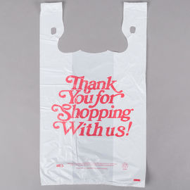 Màu trắng cảm ơn bạn t áo sơ mi mua sắm túi nhựa tùy chỉnh in ấn