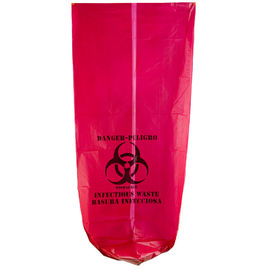 Túi đựng rác có thể tái chế Biohazard Mật ​​độ cao 135L 33 &amp;quot;X 40&amp;quot; Màu đỏ