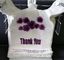 Hoa màu tím Cảm ơn bạn Túi mua sắm bằng nhựa - 500 chiếc / thùng, màu trắng, vật liệu LDPE