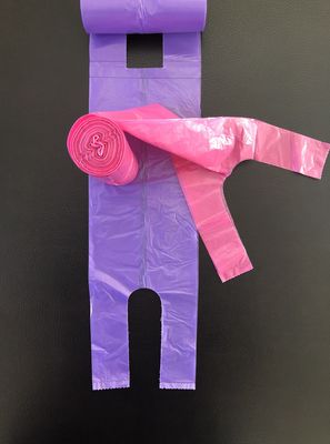 Túi mua sắm áo phông trên văn phòng và sử dụng tại nhà, màu hồng và màu tím, thùng rác để bàn