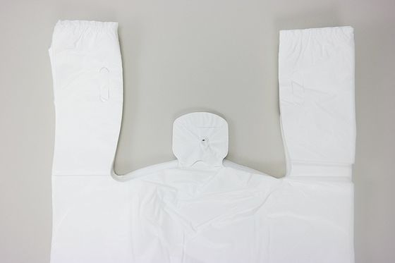 Túi mua hàng T Shirt 13 mic.  1000 / trường hợp, WHITE màu với in ấn, vật liệu HDPE