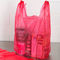Túi màu đỏ T Túi mua sắm Unprinted Embossed Custom Made Độ dày