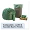 Túi rác có thể phân hủy sinh thái, 1.1mil 33 Túi đựng rác Gallon 33 X 40mm